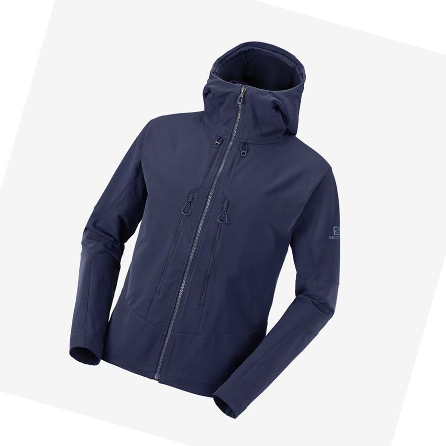 Salomon OUTPEAK SOFTSHELL Erkek Ceket Lacivert | TR 3256SGL